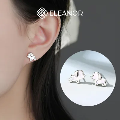 Eleanor Accessories 925 Silver Earrings for Women, Mini Dog-Shaped Earrings, Jewelry Accessories 12019