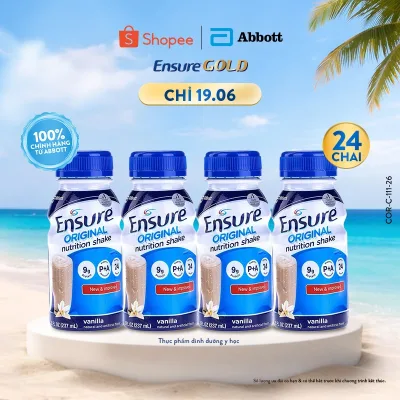 Thùng 24 chai Sữa nước Ensure Abbott 237ml/chai (bao bì thay đổi theo từng đợt nhập)