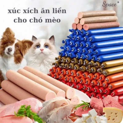 Xúc xích đồ ăn vặt cho chó mèo, thức ăn cung cấp dinh dưỡng cho thú cưng - 15g
