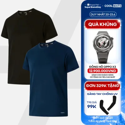 Combo 2 Áo thun nam thể thao tập Gym, Tennis, Pickleball Coolmate Basics thoải mái, thấm hút tốt