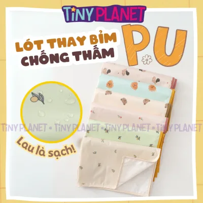 Lót thay bỉm không thấm nước, lót chống thấm 2 mặt vải PU Tinytots Tiny Planet