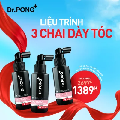 Serum giảm rụng tóc, kích thích chân tóc phát triển, chăm sóc da đầu Dr.PONG Tsutsuji Hair Rejuvenating - anti- hairloss
