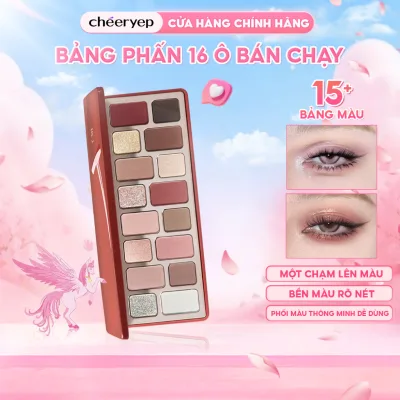 Cheryeyep Eyeshadow Palette 16 Multi-Purpose Pans Smooth Powder with Standard Color for Diverse Makeup Styles
