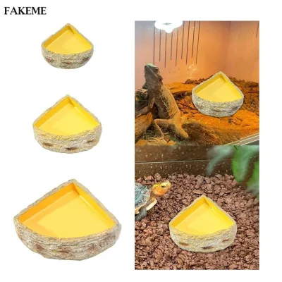 Bò Sát Nước Món Ăn Bát Ăn Terrarium Môi Trường Sống Trang Trí Thú Cưng Bể Cá Trang Trí Terrarium Đĩa Món Ăn Cho Ếch Rùa