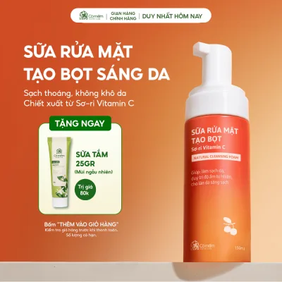 Vitamin C Foaming Facial Cleanser with Sorghum Extract Helps Cleanse Skin and Maintain Moisture for Bright, Clean, Smooth Skin Soft Grass 150ml