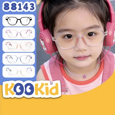 Kính Mắt Trẻ Em KOOKid Gọng Tròn Bo Nhẹ Siêu Nhẹ, Tặng Phụ Kiện Silicon Chống Rơi - 88143