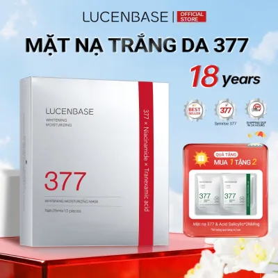 1 Hộp 10 miếng Mặt nạ làm sáng & dưỡng ẩm LUCENBASE 377 25ml/miếng