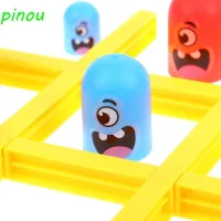 Poou 2 Người Chơi Tic-Tac-Toe, Trò Chơi Bảng Giáo Dục Big Eat Nhỏ Gobble Board Đồ Chơi, Tương Tác Montessori Xếp Hình Cờ Vua Trận XO Bảng Cờ Vua Đồ Chơi Mẫu Giáo