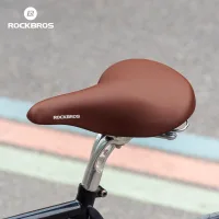 ROCKBROS Leisure Bicycles Retro Saddle Waterproof Leather Double-spring Shock-absorbing Seat Saddle Urban Leisure Bicycle Retro Bicycle Cycling Accessories