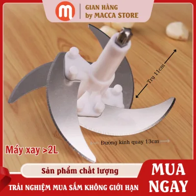 Lưỡi dao xay 4 lưỡi thay thế dành cho máy xay thịt inox 2 lít- HÀNG LOẠI 1- MACCA STORE01 [tặng] Chun tóc
