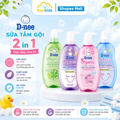 Sữa Tắm Gội Toàn Thân Dnee 2 in 1 Cho Bé 0-3 tuổi và > 3 tuổi 200ml/380ml/800ml