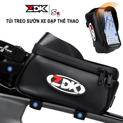 ZDK S5 - Phụ Kiện Túi Treo Sườn Xe Đạp Thể Thao, Dày Dặn, Chắc Chắn, Cảm Ứng Điện Thoại, Có Vành Che Hạn Chế Chói Màn Hình