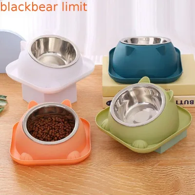 blackbear limit Chống lật Bát cho mèo Với miếng đệm chống trượt Thép không gỉ Chậu cho thú cưng ăn Dụng cụ cho thú cưng ăn Đa dụng Cho mèo ăn Ngăn kiến