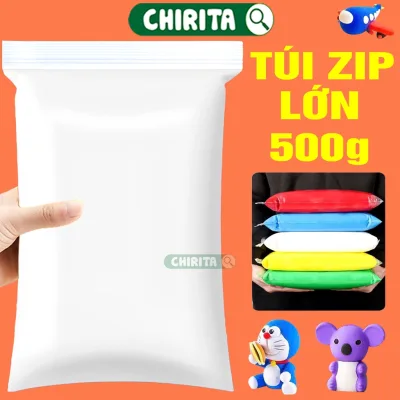 Đất Sét Tự Khô Túi Zip Lớn 500g Nhiều Màu - Đất Nặn Tự Khô Siêu Nhẹ Làm Đồ Trang Trí Handmade Đồ Chơi Trẻ Em Chirita