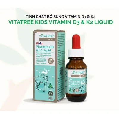 Tinh chất Vitatree Kids Vitamin D3 & K2 Liquid 20ml hỗ trợ hấp thu canxi cho trẻ