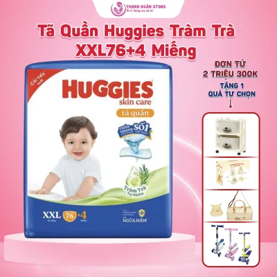 Huggies Skincare Diapers Natural Tea Tree Xxl80 (15Kg-19Kg) Extreme Huggies Diapers - Thanh Ngan Shop