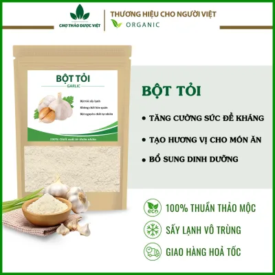 Bột tỏi nguyên chất 100g (gia vị ướp thịt nướng, nguyên liệu nấu ăn) - Chợ Thảo Dược Việt