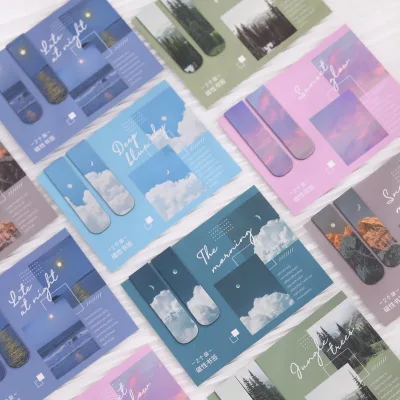 2 Cái / bộ Sương Mù Ảo Mây Từ Dấu Trang Phong Cảnh Nam Châm Đánh Dấu Trang Giá Đỡ Giáo Viên Học Sinh Quà Tặng Đầu Đọc Sách Văn Phòng Phẩm