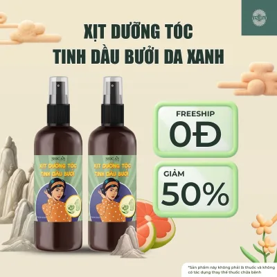 X2Bt120M - Combo of 2 Moc an Haircare Green Grapefruit Peel Essential Oil Sprays 120ml Supports Hair Loss Reduction, Hair Growth Hair Care