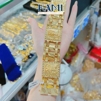 Lắc tay rồng nam chạm tương đương 2 lượng mạ vàng Kami trang sức sỉ