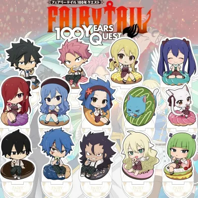 Standee Anime Fairy Tail Hội Pháp Sư 100 Years Quest Mô Hình Acrylic Chibi Trang Trí Bàn Học Natsu Lucy Gray 10cm
