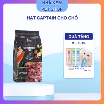 Hạt thức ăn cún cưng Captain trộn lẫn thịt bò, phô mai, cá hồi, rau củ - Thức ăn khô cho chó