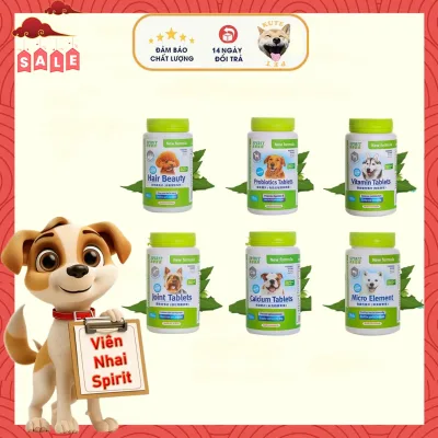 Viên SPIRIT bổ sung Canxi,Dưỡng lông,Vitamin,Khoáng,giúp chắc xương cho chó [Hộp 160g]