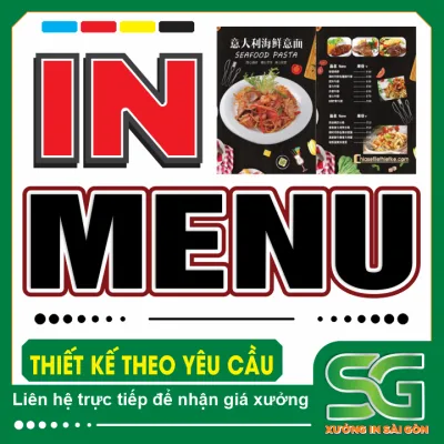 In Menu Bồi Formex/ Mica, trà sữa, quán ăn, Thiết kế theo yêu cầu