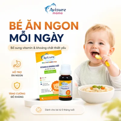 Vitamin tổng hợp cho bé Avisure Multi từ sơ sinh bổ sung 11 loại vitamin và khoáng chất cho bé 20ml