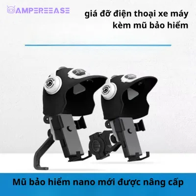 Giá đỡ - kẹp điện thoại xe máy có mũ bảo hiểm AMPEREEASE, chống mưa chống nắng, xe máy xe đạp