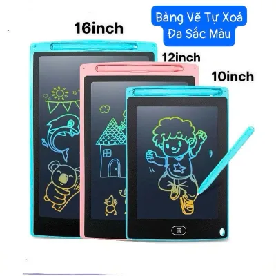 Bảng Vẽ Tự Xóa, Bảng vẽ điện tử LCD , bảng vẽ thông minh 16inch 12 Inch Đa Sắc Màu Cho Bé Tự Do Sáng Tạo