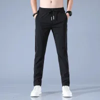 Quần dài thể thao nam thun PoLy 2 da có big size, mịn mát thoải mái vận động chống nóng, thời trang xuân hạ 2023