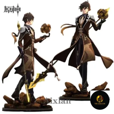 Mô hình Standee Genshin Impact Anime Figure Zhongli Klee Hu Tao!z Phụ kiện trang trí để bàn góc học tập Wrightvinh
