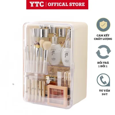 Hộp Đựng Mỹ Phẩm YTC, Tủ Nhựa Đựng Sản Phẩm Chăm Sóc Da, Khay đựng son, Kệ Mỹ phẩm dụng cụ làm đẹp để bàn trang điểm