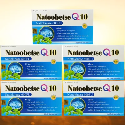 Combo of 5 Boxes of Natoobetse Q10 Blue - Rostex - Vinaphar - Purifying Vitamins - Multivitamins