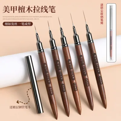 Móng Tay Gỗ Đàn Hương Ống Kim Cực Tốt Vẽ Bàn Chải Dòng Vẽ Bàn Chải Móng Tay Nghệ Thuật DIY Dụng Cụ