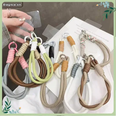 Dây đeo điện thoại Morandi màu Dây đeo điện thoại kiểu ngắn Dây đeo điện thoại dệt đơn giản thời trang