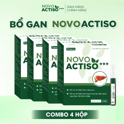 Combo 4 Ống uống bổ gan NovoActiso - Hỗ trợ cải thiện chức năng gan, phù hợp với người chức năng gan kém