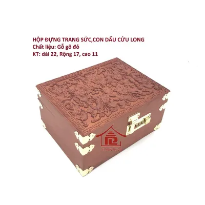 Hộp đựng trang sức con dấu cửu long