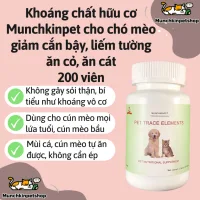 Khoáng chất hữu cơ cho chó mèo Munchkinpet, nguyên tố vi lượng cho chó mèo Munchkinpet - 200 viên