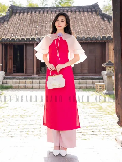 Áo dài Hồng Ngọc NGADO , áo dài truyền thống , áo dài cách tân