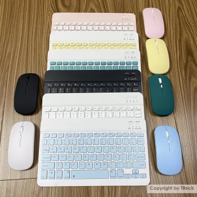 Bluetooth Keyboard and Wireless Mouse Set with 2 Charging Modes to Connect Phones, Tablets, and Laptops in Many Colors