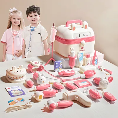 Bộ đồ chơi bác sĩ cho bé gái, bé trai 36 chi tiết có đèn, mô phỏng thiết bị y tế, nhập vai bác sĩ, nha khoa, y tá
