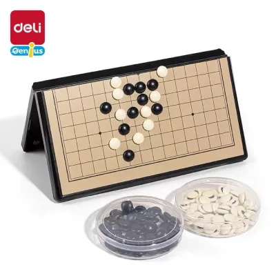 Bộ cờ vây Deli Bộ trò chơi xếp hình từ tính Deli - Cờ vua trên cạn, Cờ thú, Cờ bay, Cờ tướng, Cờ caro, Cờ vây, Cờ đam