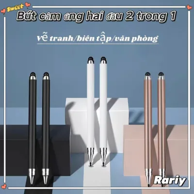 Bút Cảm Ứng 2 Đầu Silicon Tròn - Dụng Cụ Vẽ Chỉnh Sửa Video Làm Việc Trên Điện Thoại & Máy Tính Bảng-RY