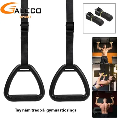VÒNG RING GYMNASTIC RINGS – TẬP TẠI NHÀ CHUẨN PHÒNG GYM,Vòng treo tập luyện,Bộ gồm: 2 vòng + 2 dây + khóa cài thép
