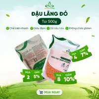 Đậu Lăng Đỏ tách vỏ Canada 500g Sức Khỏe Xanh - Hạt nguyên chất, an toàn - Giàu vitamin, khoáng chất - Ăn chay healthy