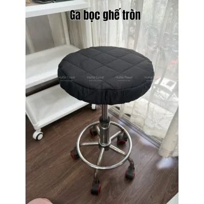 Bọc đệm ghế tròn spa chất liệu COTTON chần bông rộng 32-34cm