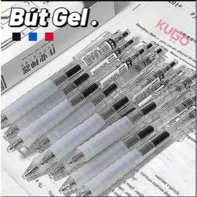 Combo Bút Gel Bút bi Đầu ngòi Đen / Xanh / Đỏ Ngòi 0.5 mm Có Thể Thay ngòi Đồ Dùng Học Tập BAM01