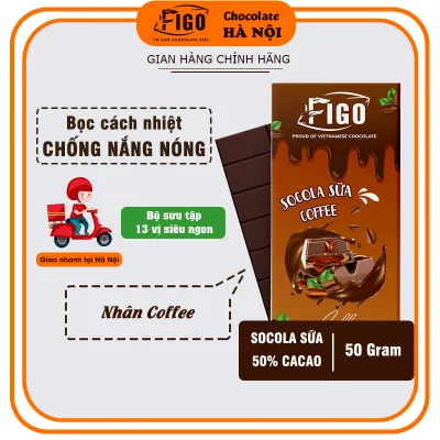 Milk Chocolate Coffee Hộp 20gr/ 50gr FIGO, Socola nhân Mứt Dâu tan chảy, Đồ ăn vặt siêu ngon, chất lượng, ĂN LÀ NGHIỀN
